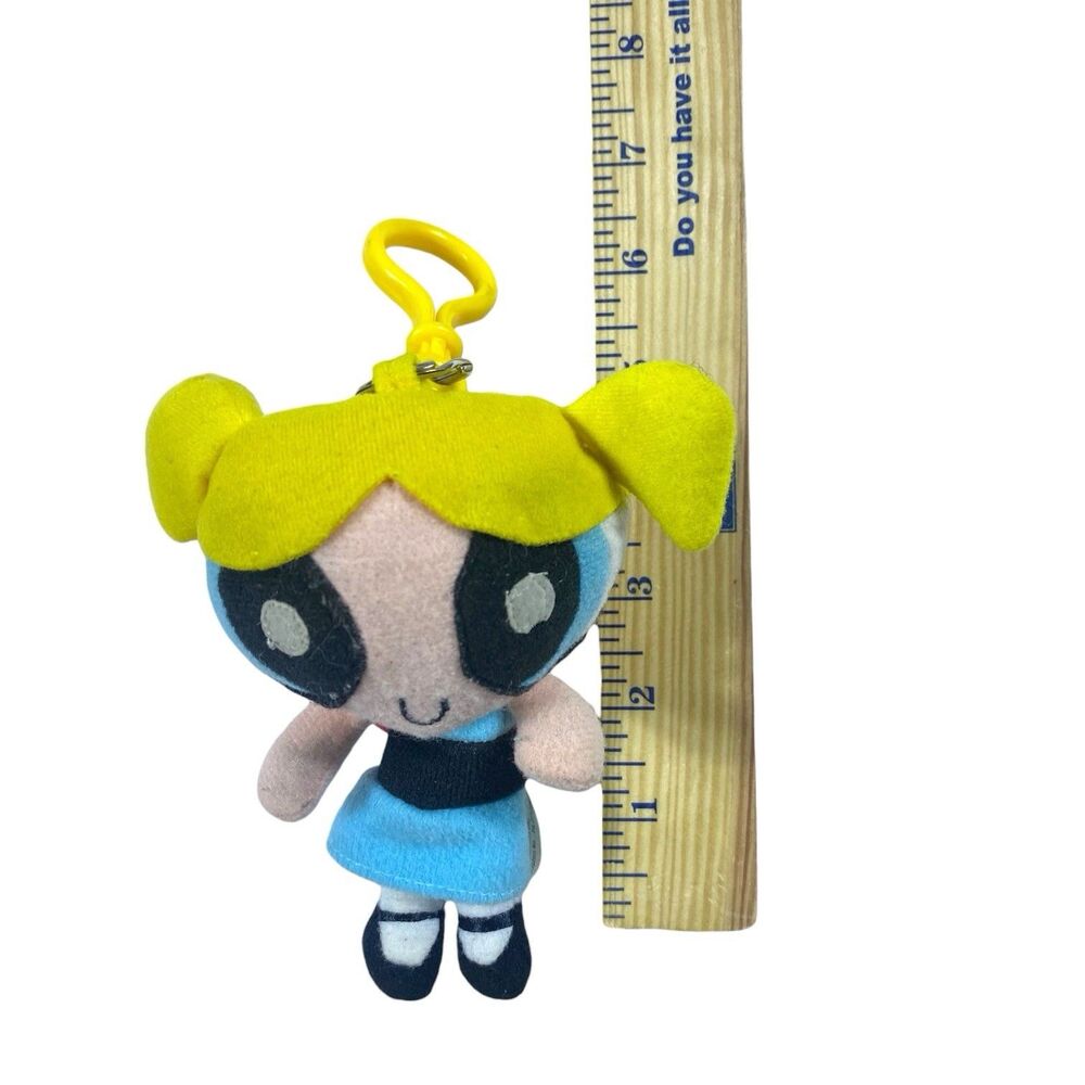 Vtg RARE 2000 Powerpuff Girls Bubbles Wearing Backpack Keychain Cartoon Network - Picture 5 of 5